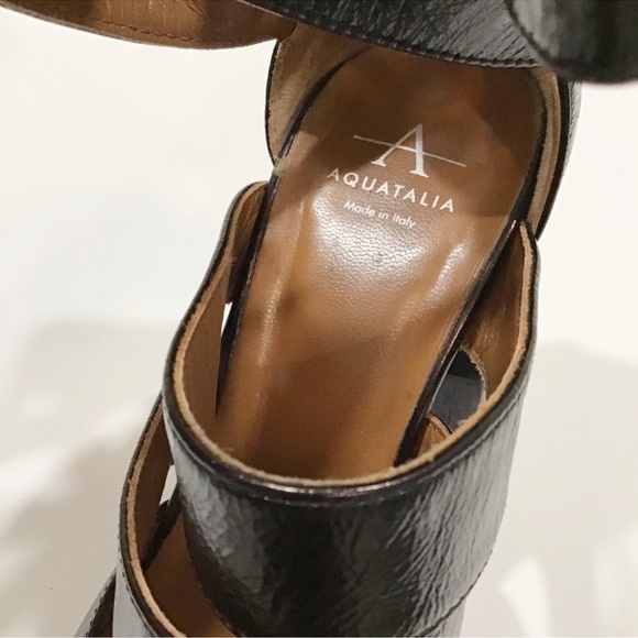 SAVE $629 - AQUATALIA BLACK LEATHER “EMME” BLOCK HEEL PUMPS EXCELLENT CONDITION - Picture 7 of 11
